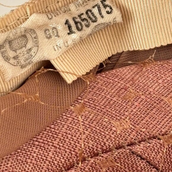 Sequin Pillbox Hat Vintage Gold Brocade Cocktail Netting Union Tag UHCMW Label - Picture 2 of 11